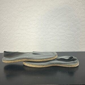 Women’s canvas slip on grey show hemp sole size 43 flats casual fall‎ neutral